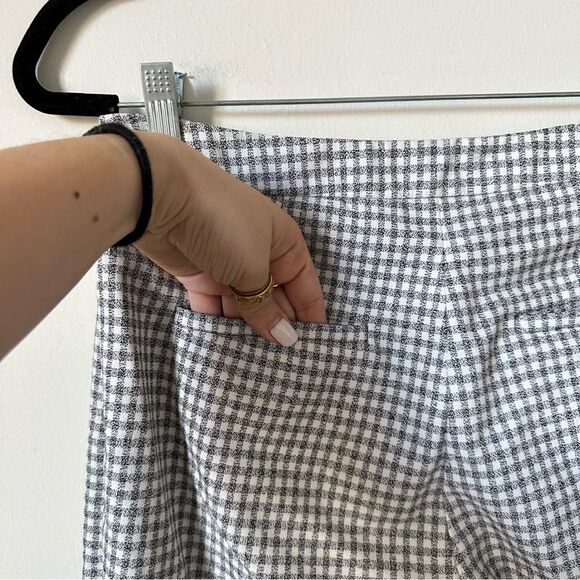 Aritzia Wilfred Gingham Kick Flare High Rise Pants Size S - Picture 8 of 11